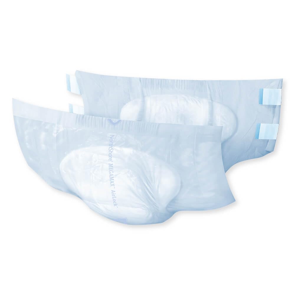 White XL Adult Diapers with Tabs 12 Count E774