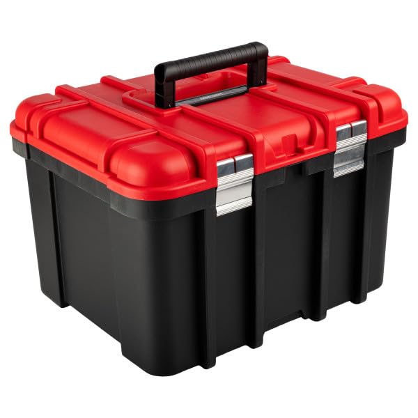 Extra Large Red Plastic Tool Box Organizer U6411
