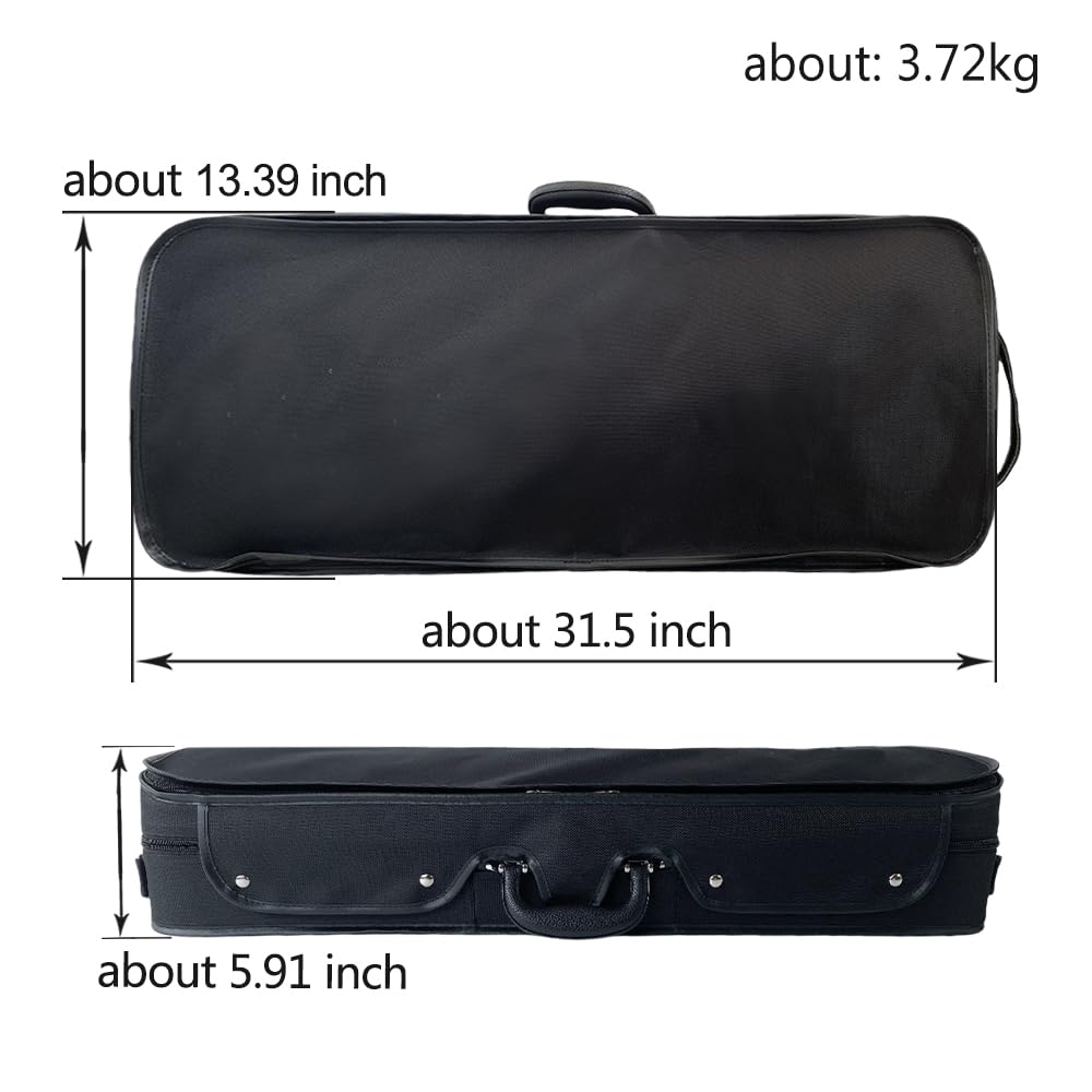 Adjustable Violin Viola Double Case with 4 Bow Holders C49518