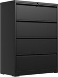 4 Drawer Black Metal File Cabinet R52019