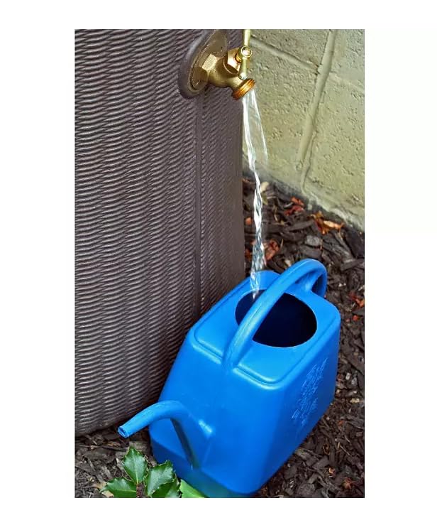 Black 50-Gallon Rain Barrel with Planter Top A8944