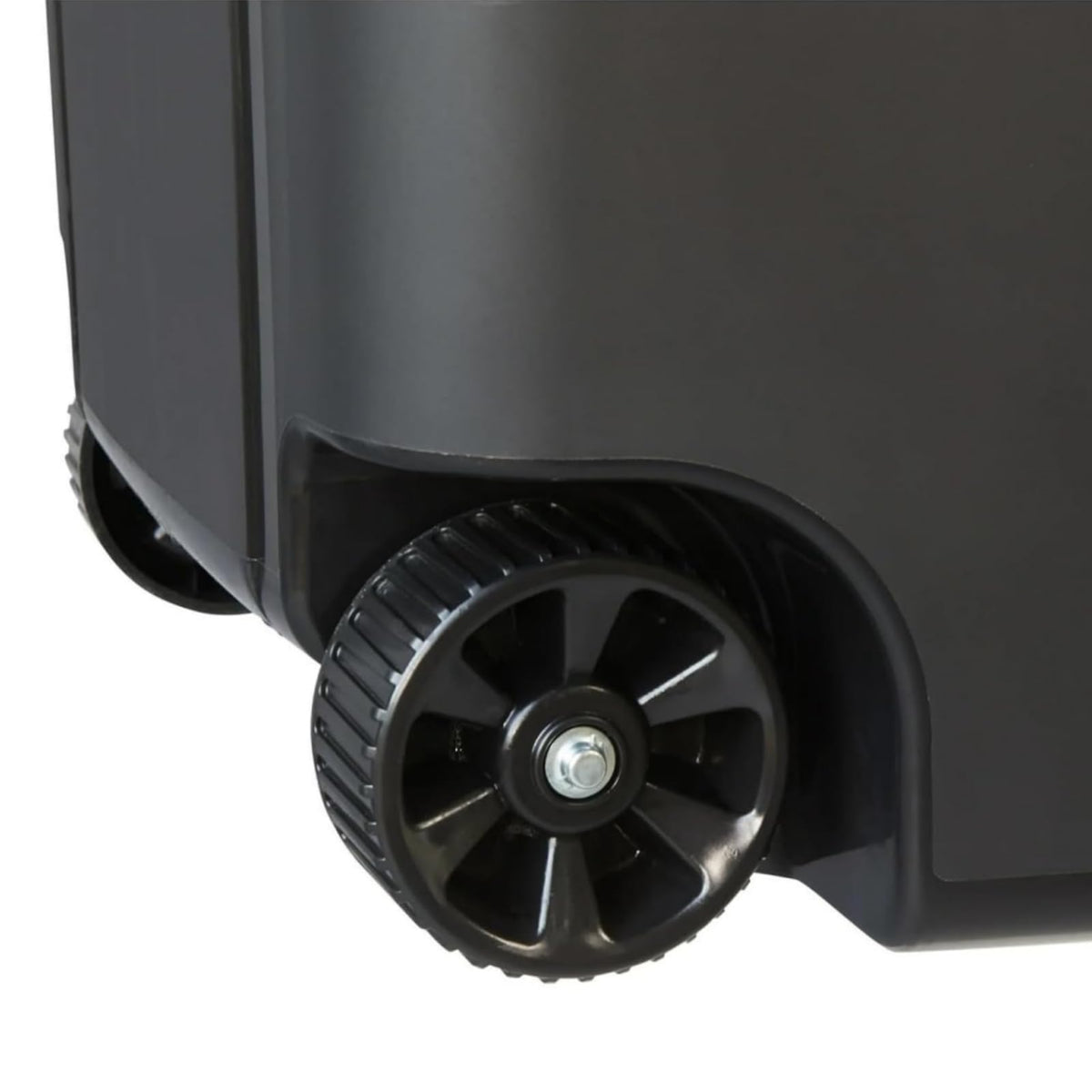 Black 45 Gallon Wheeled Heavy Duty Plastic Trash Can with Lid R5531