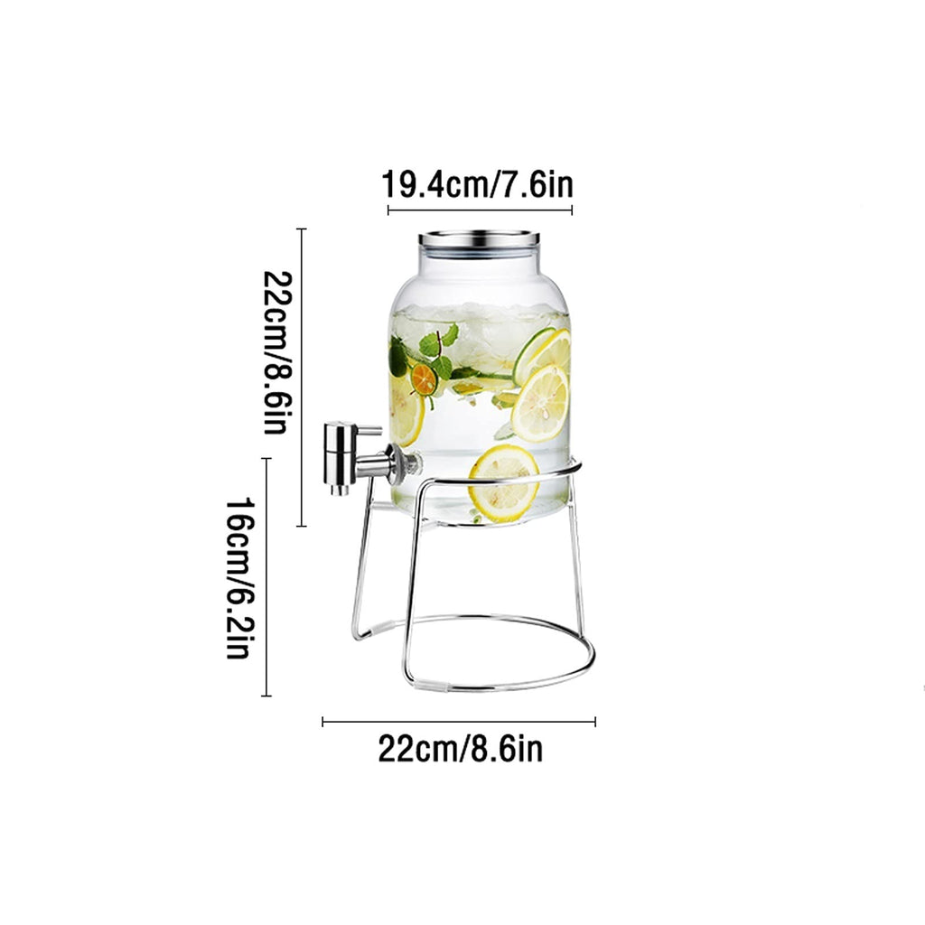 Large-capacity Glass Pitcher with Lid and Faucet H719