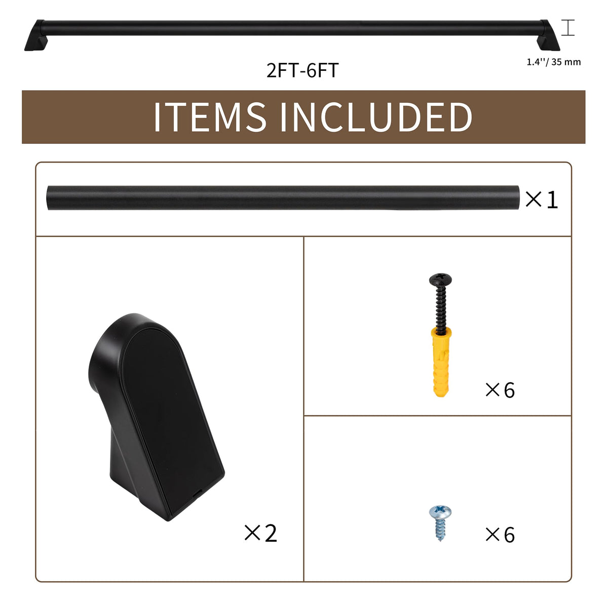 3 FT ADA Compliant Aluminum Handrail Set H252