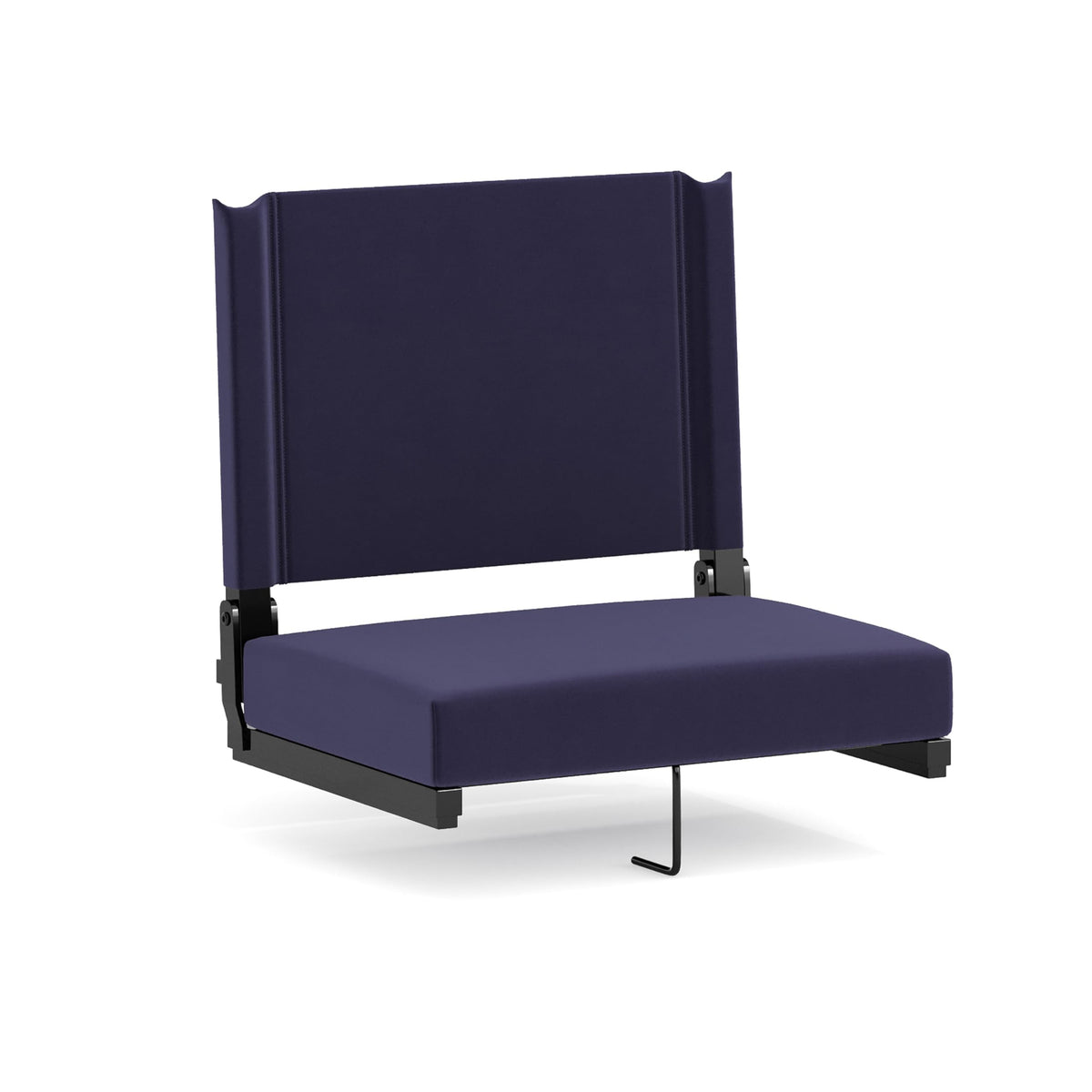 Portable Folding Padded Stadium Chair with Carrying Handle, Navy H84231