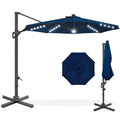 10ft Solar LED Cantilever Patio Umbrella O46846