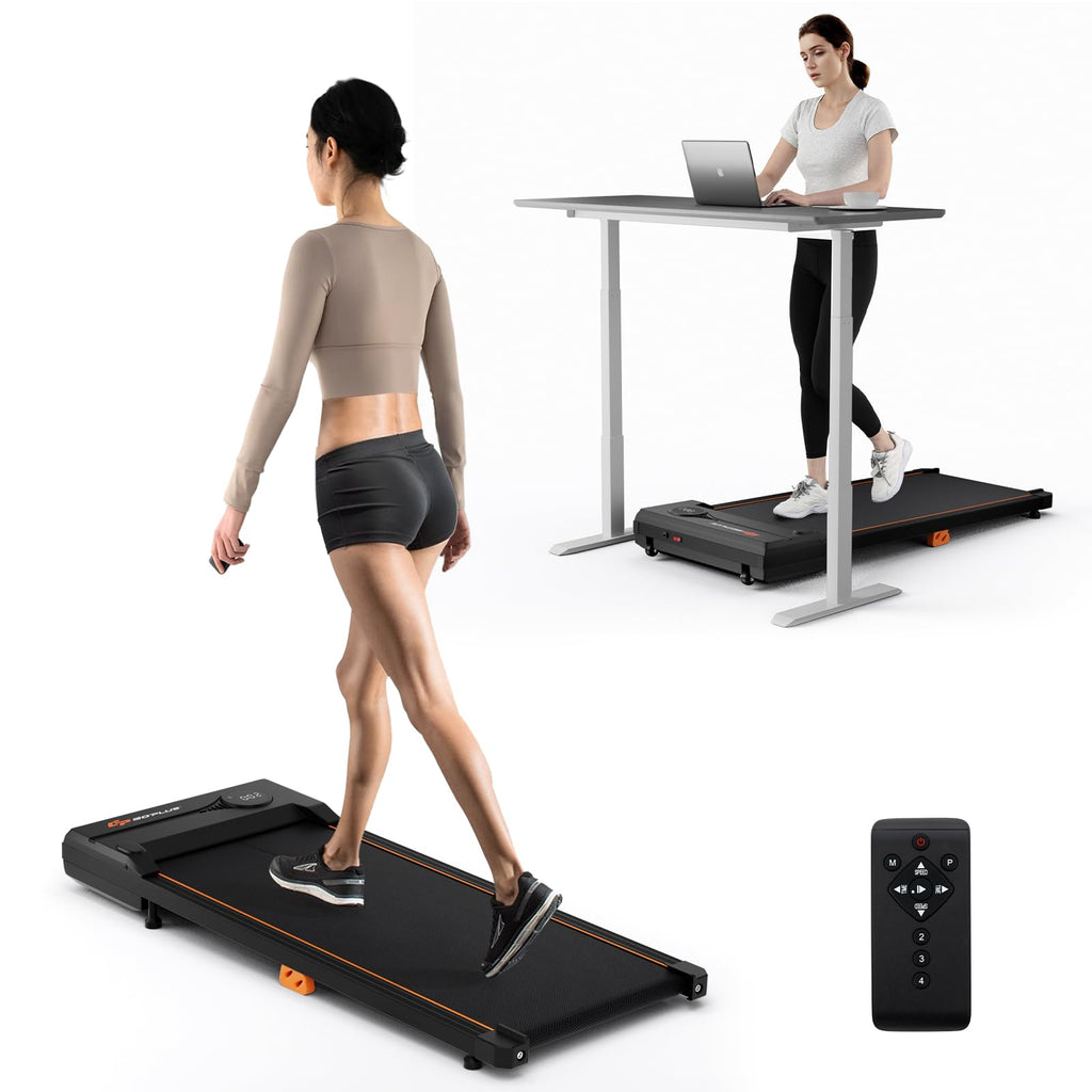340 LBS Capacity Under Desk Treadmill with Remote Control T3942