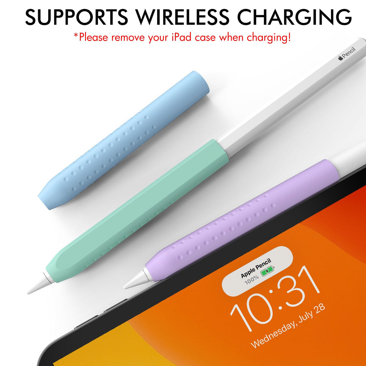 Silicone Grip for Apple Pencil 2nd Generation & Apple Pencil (USB-C) W4398
