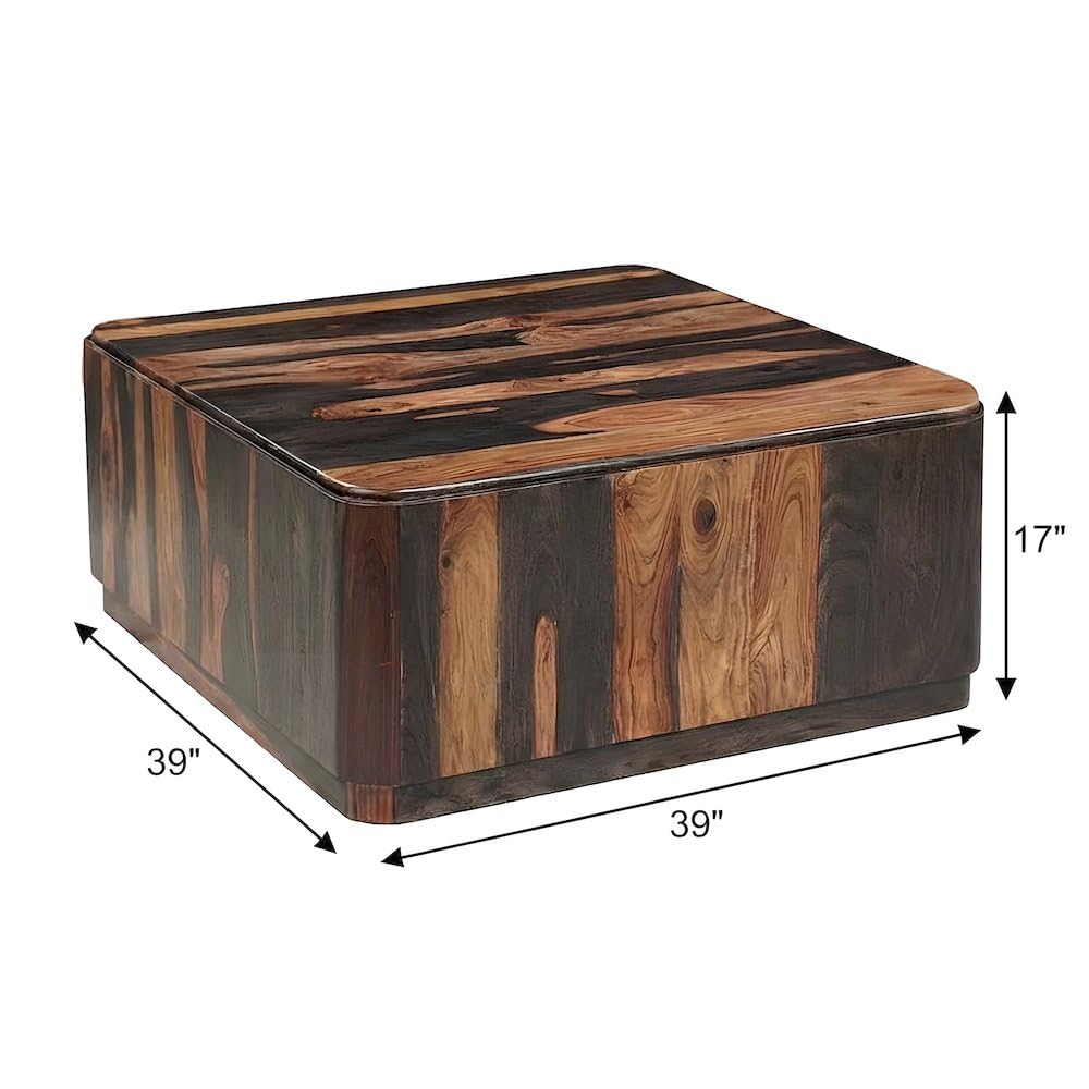 Sheesham Wood Square Coffee Table Q81257