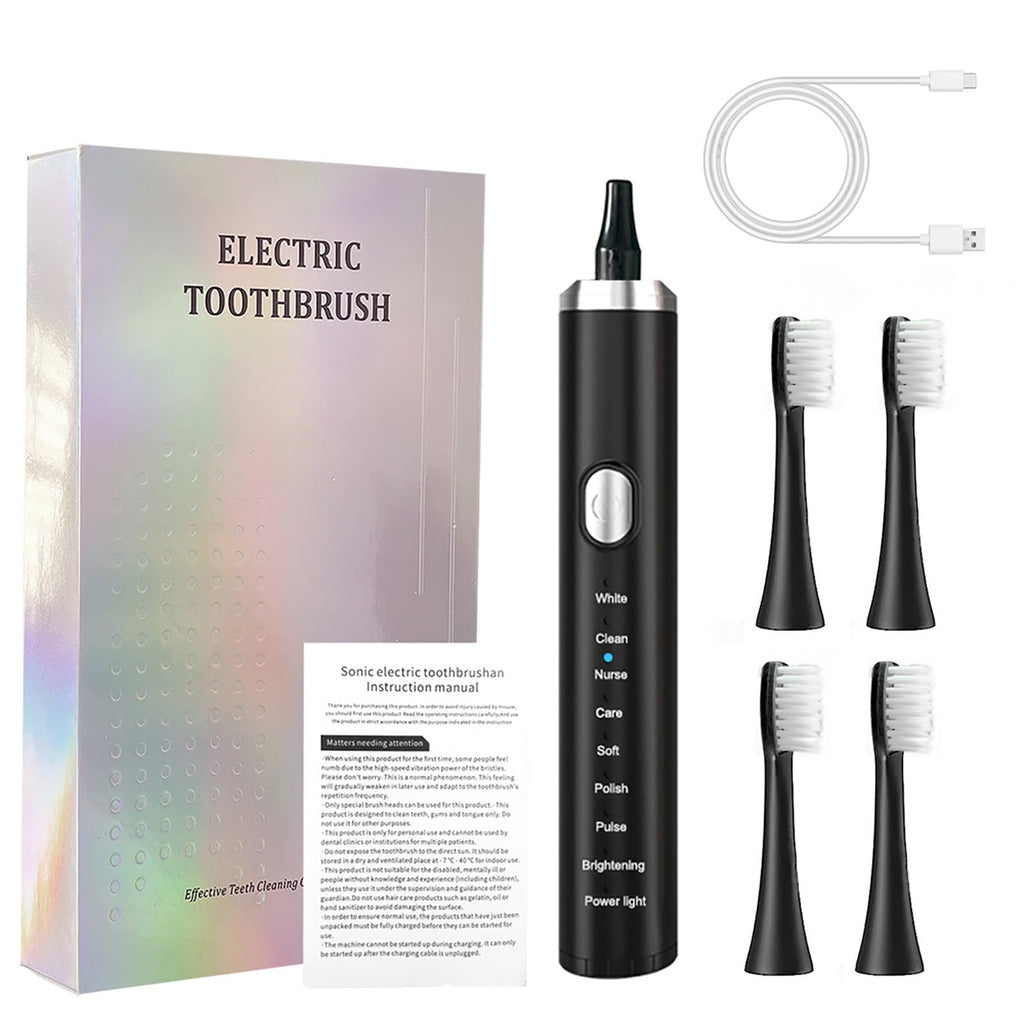 Rechargeable Electric Toothbrush with 4 Replacement Heads U267