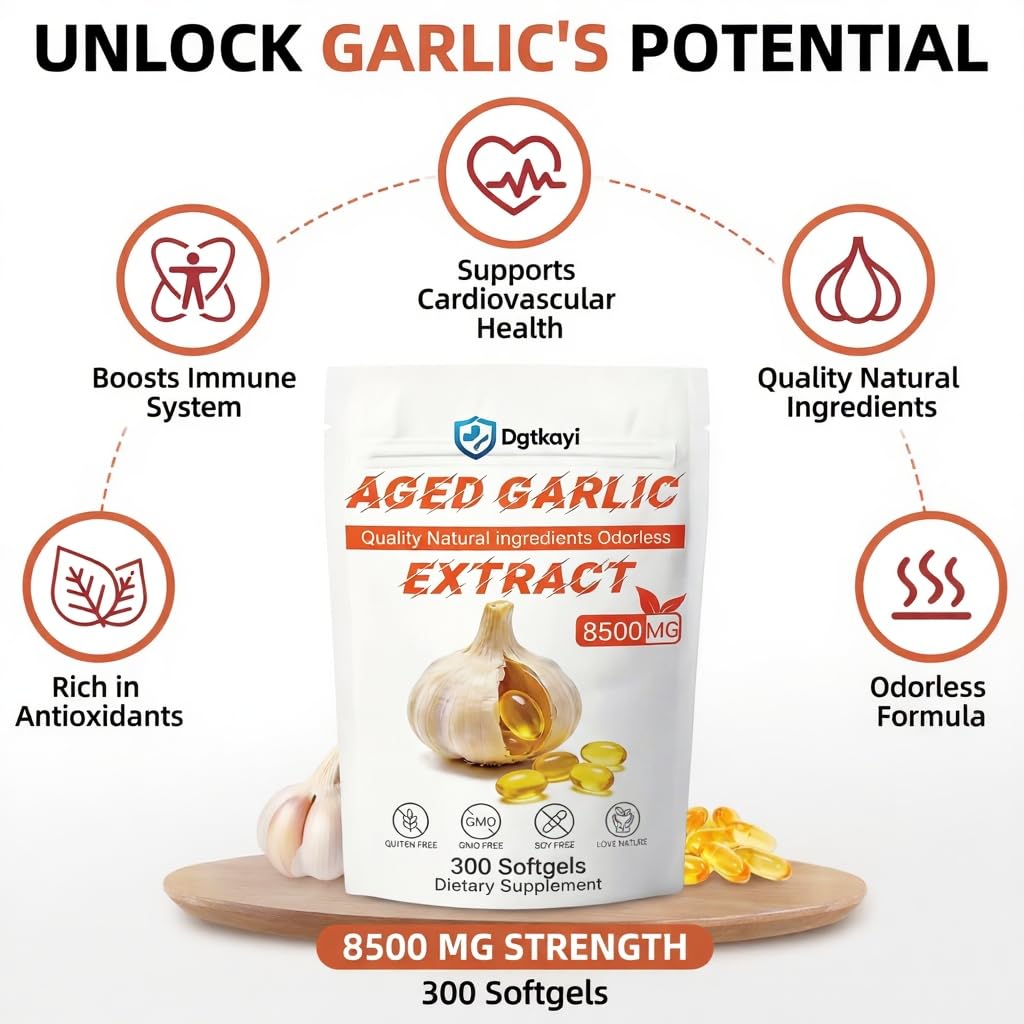 Odorless 8500mg Aged Garlic Extract 300 Softgels W25100