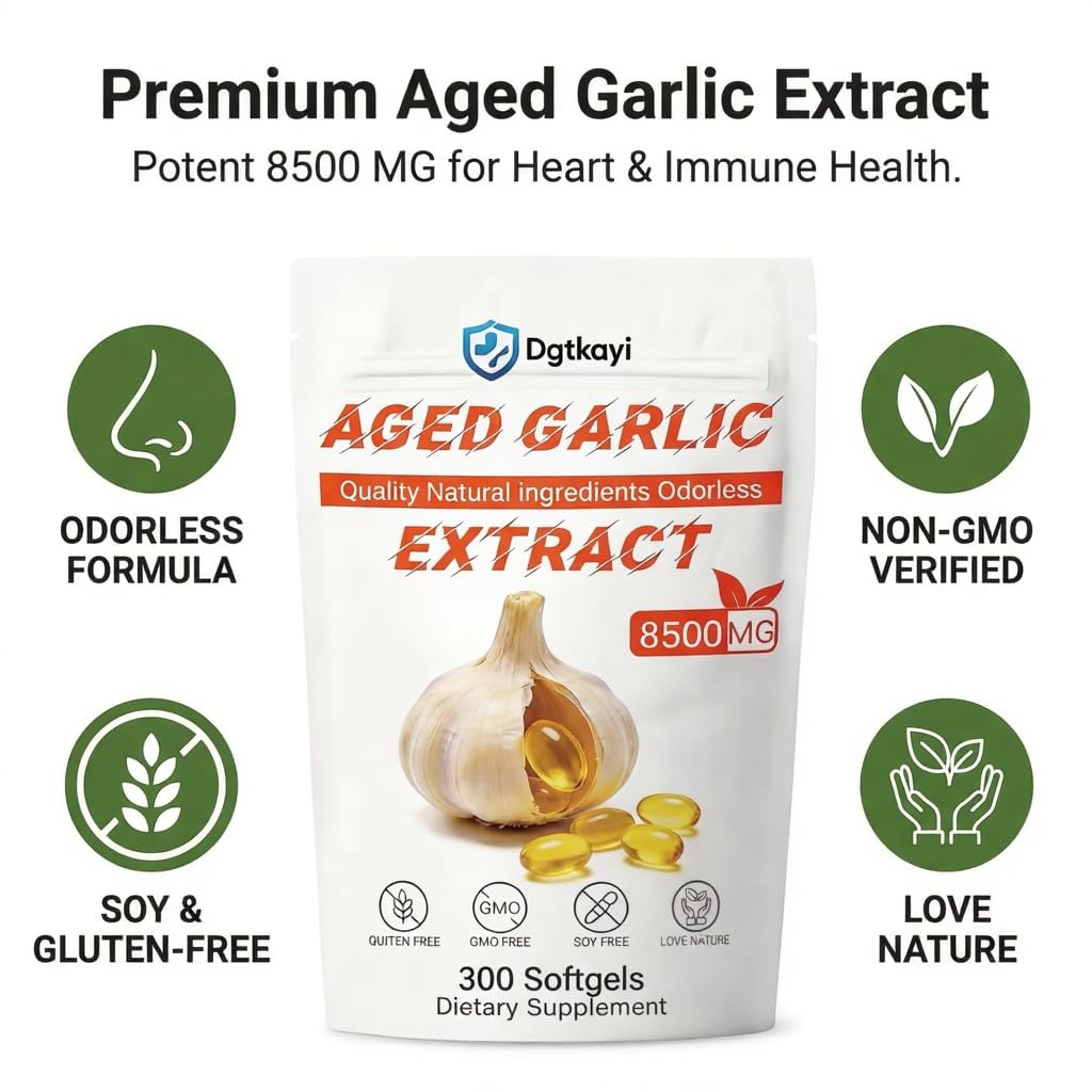 Odorless 8500mg Aged Garlic Extract 300 Softgels W25100