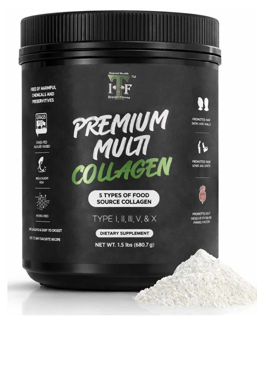 Unflavored Multi Collagen Peptides Powder Y5253