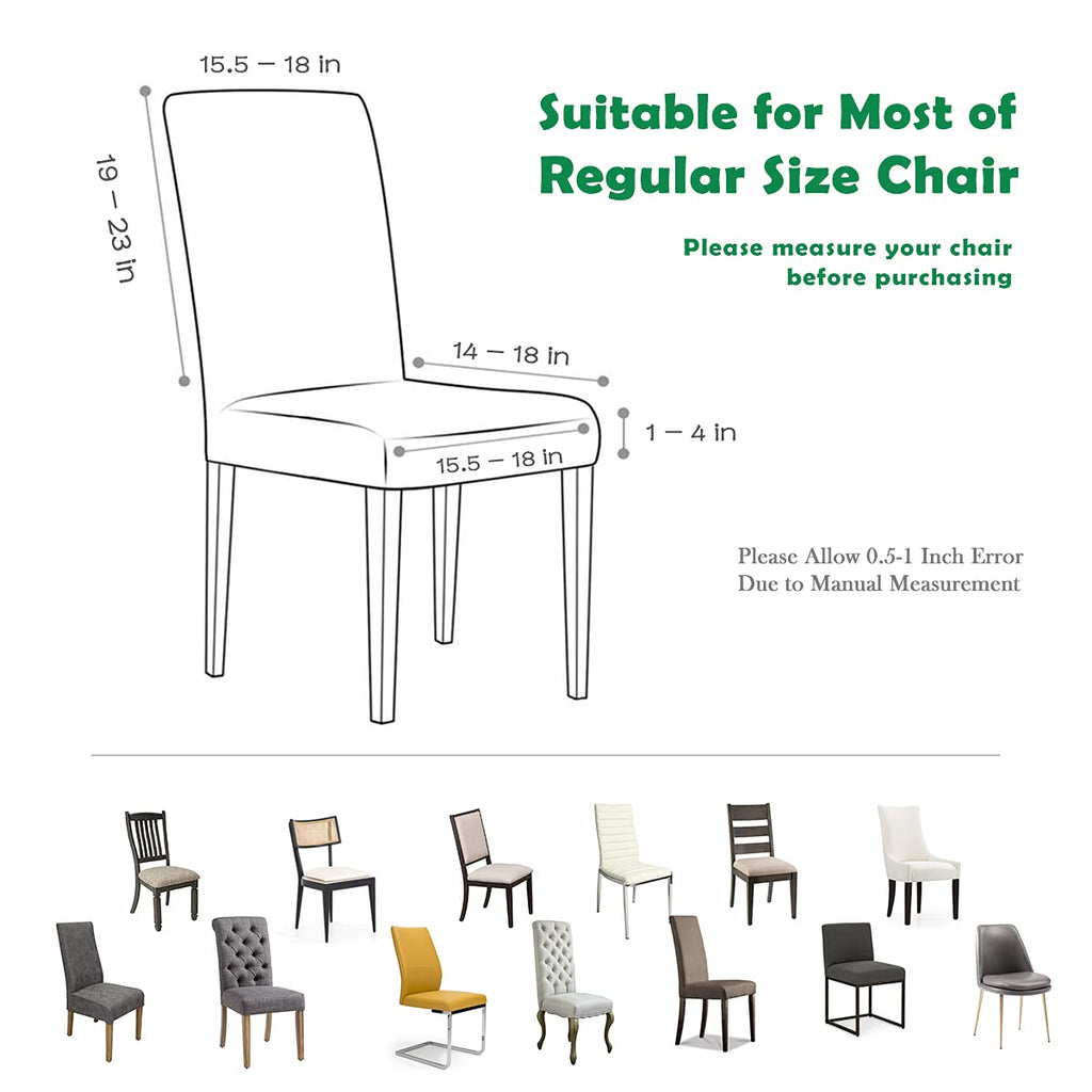 Black 6 Pack Dining Chair Covers Y74138