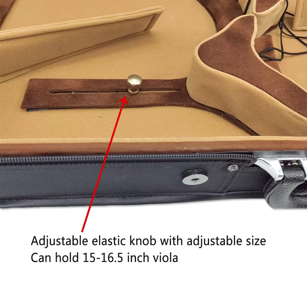 Adjustable Violin Viola Double Case with 4 Bow Holders C49518