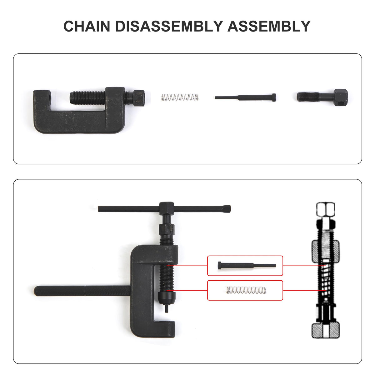 21 PCS Rivet and Roller Chain Link Removal Tool Kit I197