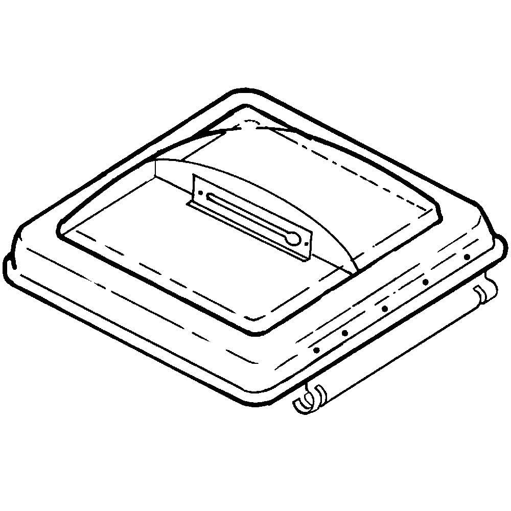 RV Vent Lid Impact-Resilient Polycarbonate Q821794