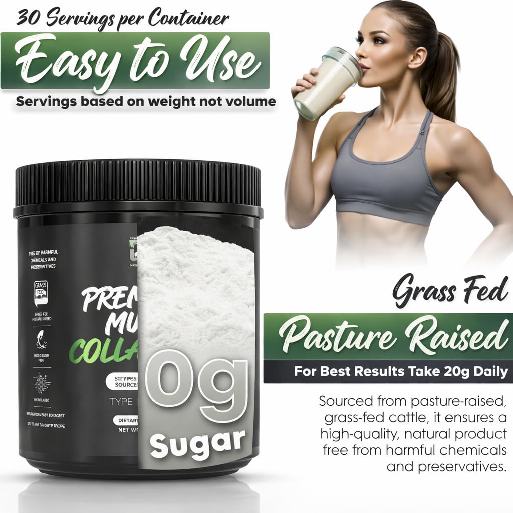 Unflavored Multi Collagen Peptides Powder Y5253