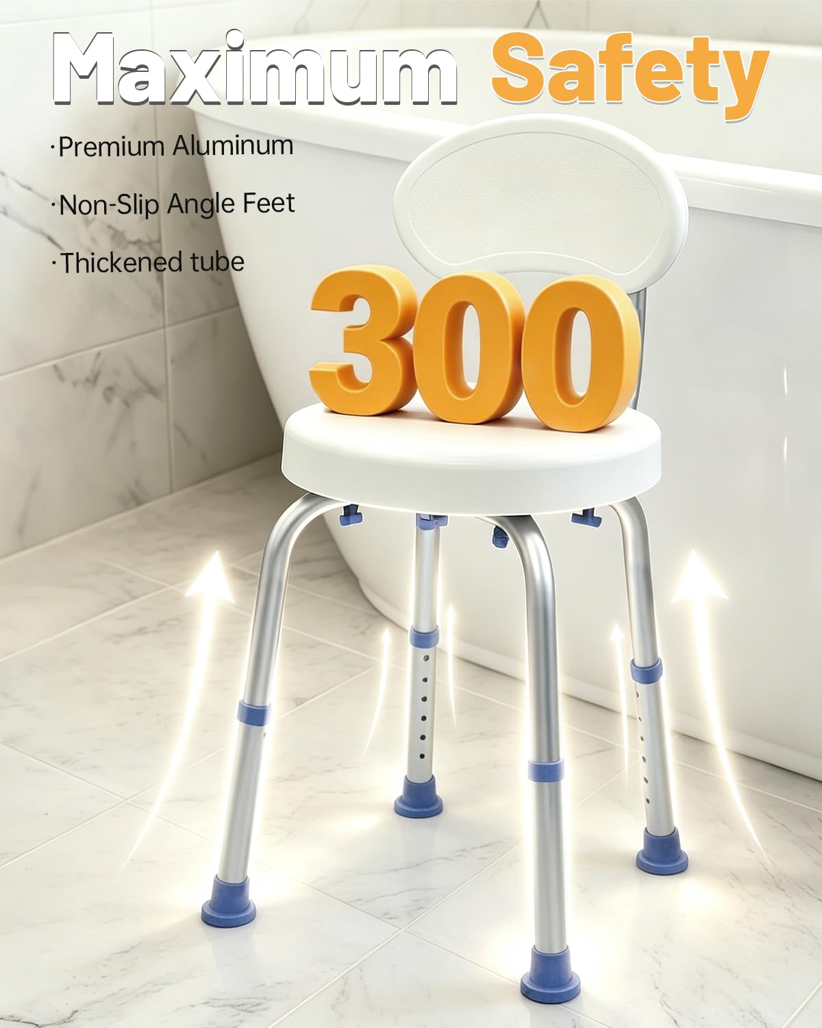 Swivel Shower Chair with Back D169757