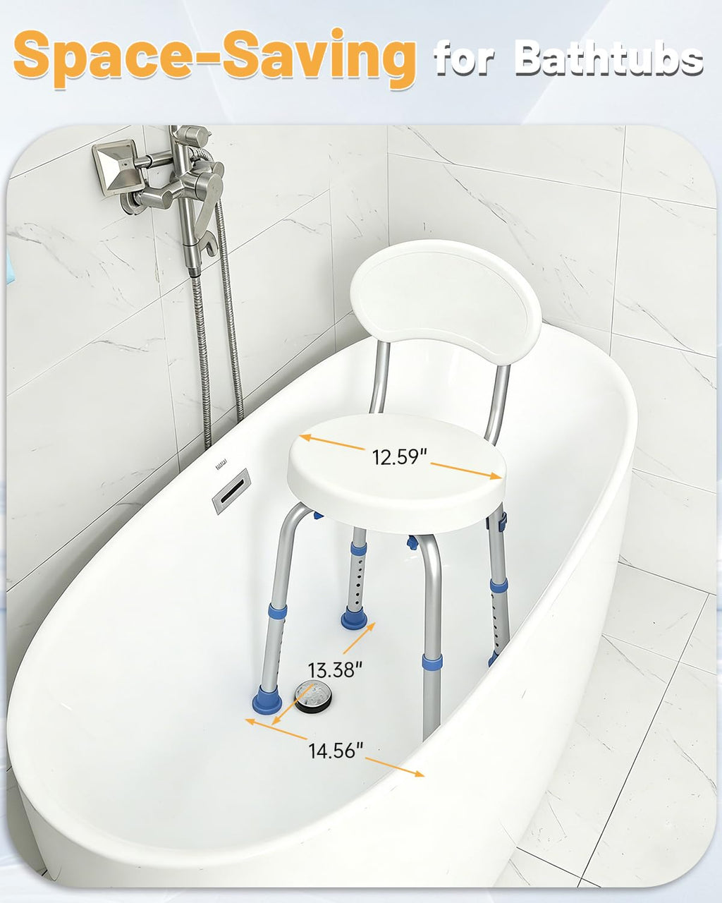 Swivel Shower Chair with Back D169757
