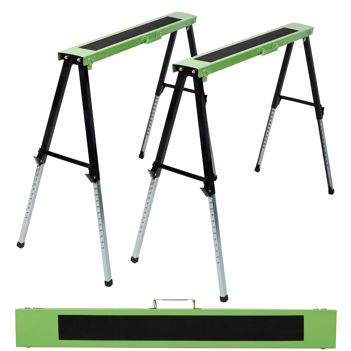 Adjustable Height Folding Sawhorse 2-Pack, 660lb Capacity Z820263