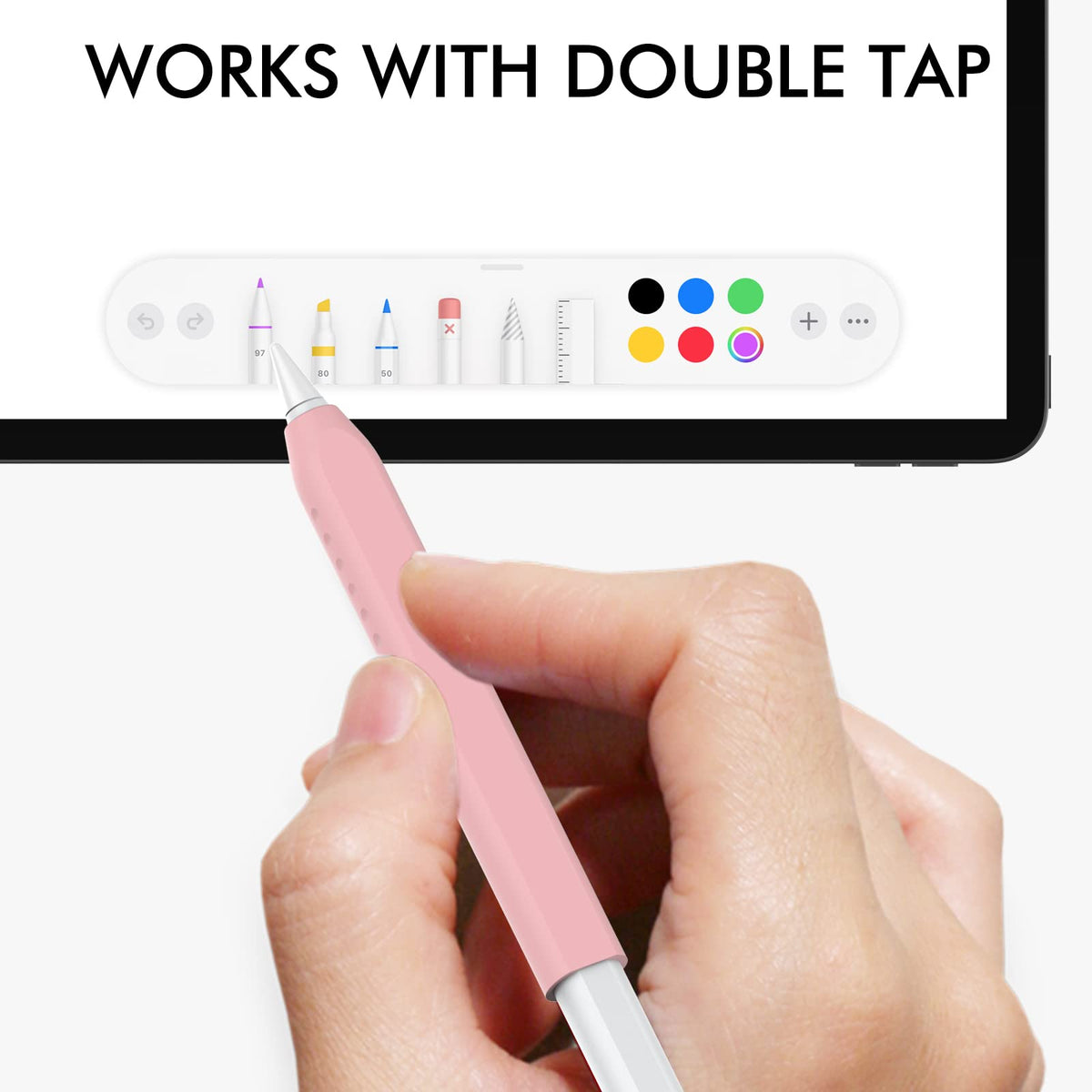 Silicone Grip for Apple Pencil 2nd Generation & Apple Pencil (USB-C) W4398