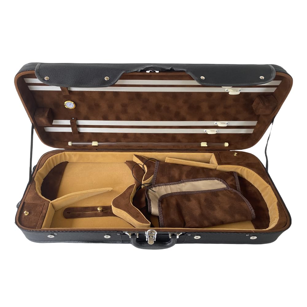 Adjustable Violin Viola Double Case with 4 Bow Holders C49518