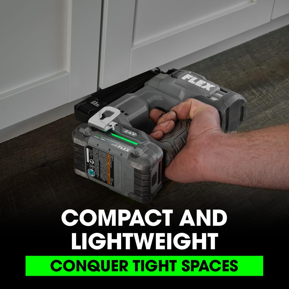 24V Brushless Cordless 23-Gauge Pin Nailer Kit with 2.5Ah Battery A7200