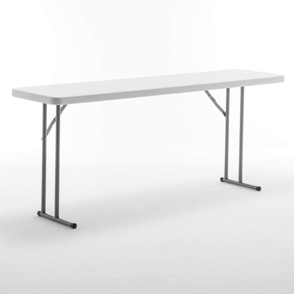 72" White Plastic Folding Seminar Table E46283