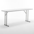 72" White Plastic Folding Seminar Table E46283