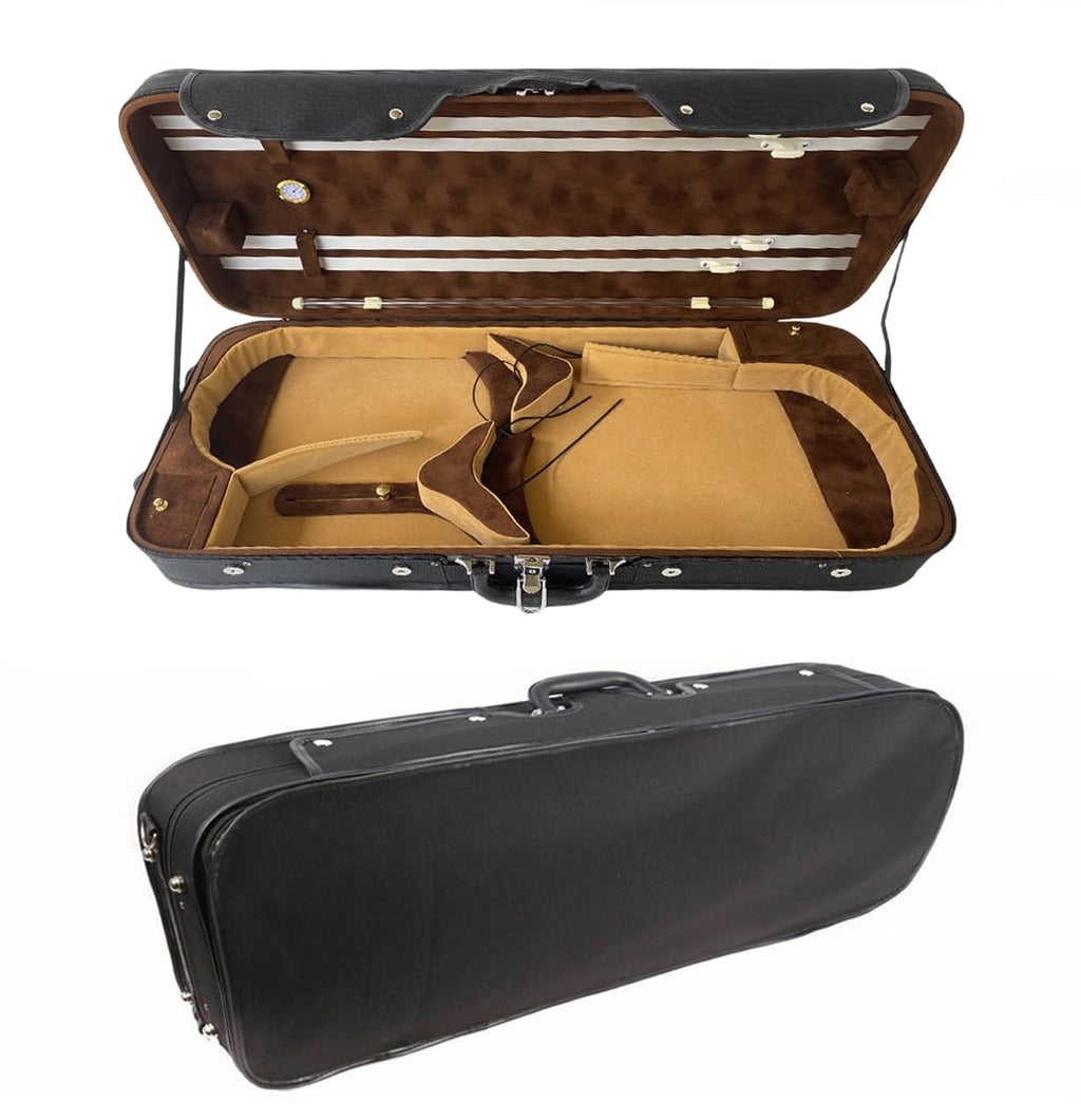 Adjustable Violin Viola Double Case with 4 Bow Holders C49518