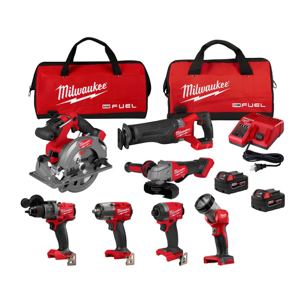 18-Volt Lithium-Ion Brushless Cordless Combo Kit with Two 5.0 Ah Batteries (7-Tool) X6579