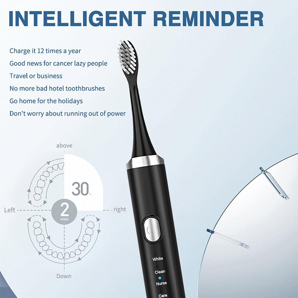 Rechargeable Electric Toothbrush with 4 Replacement Heads U267