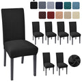 Black 6 Pack Dining Chair Covers Y74138