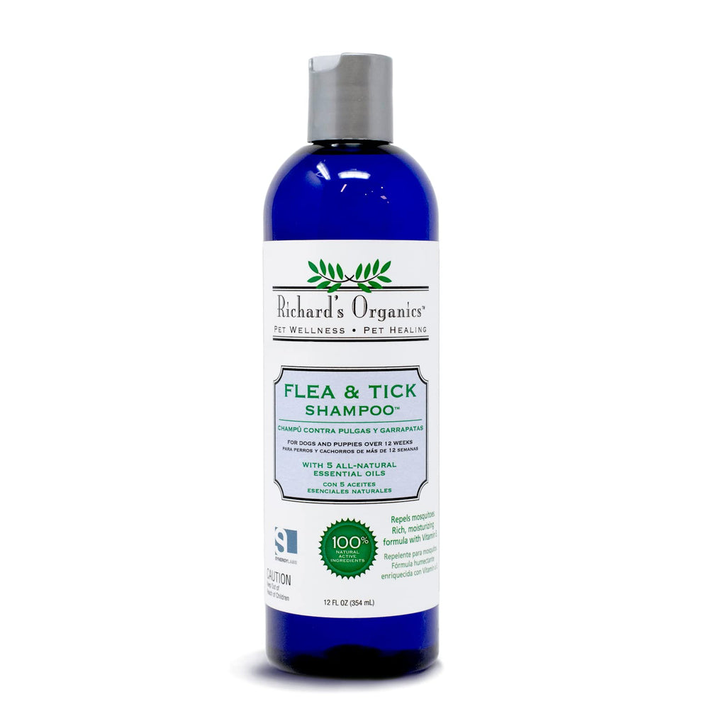 All-Natural Flea and Tick Shampoo for Dogs 12oz E456851