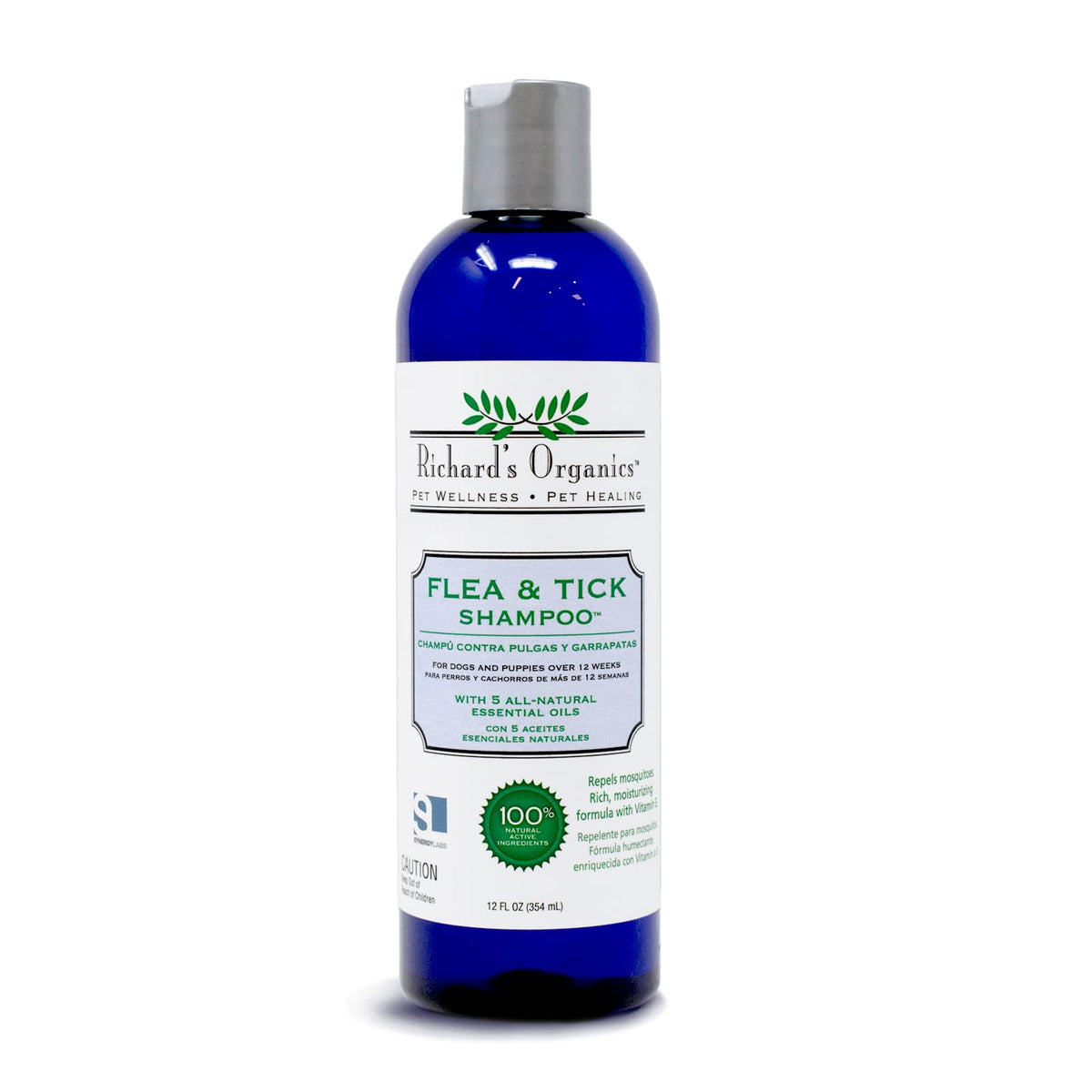 All-Natural Flea and Tick Shampoo for Dogs 12oz E456851