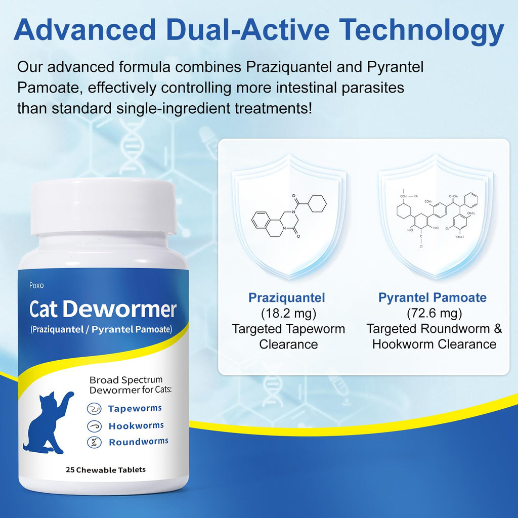 Dewormer Chewables for Cats and Kittens, 25 Chews Q886