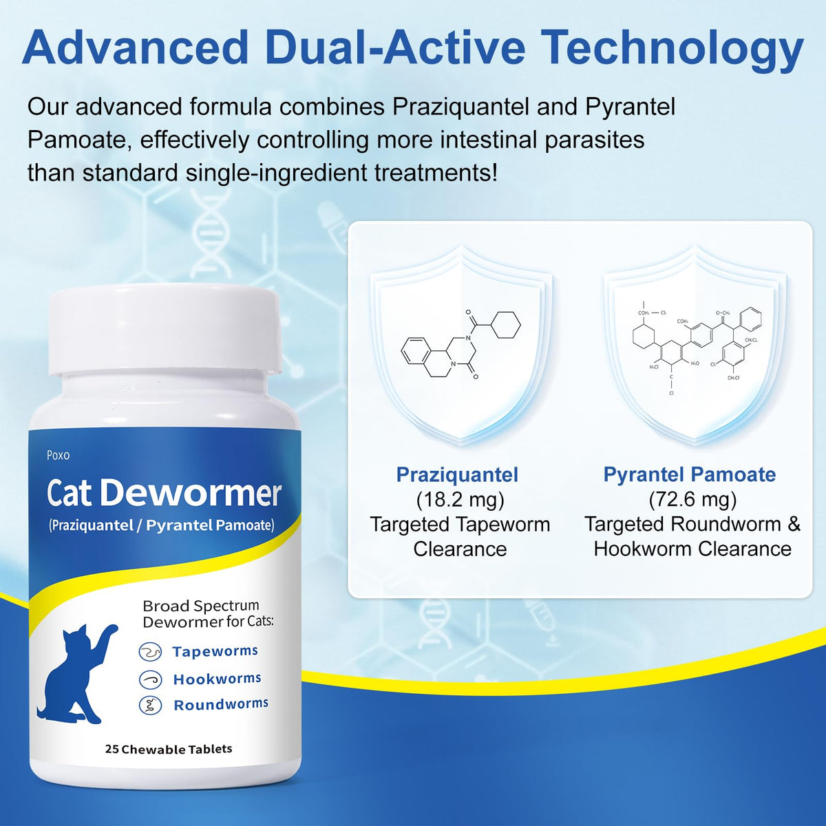 Dewormer Chewables for Cats and Kittens, 25 Chews Q886