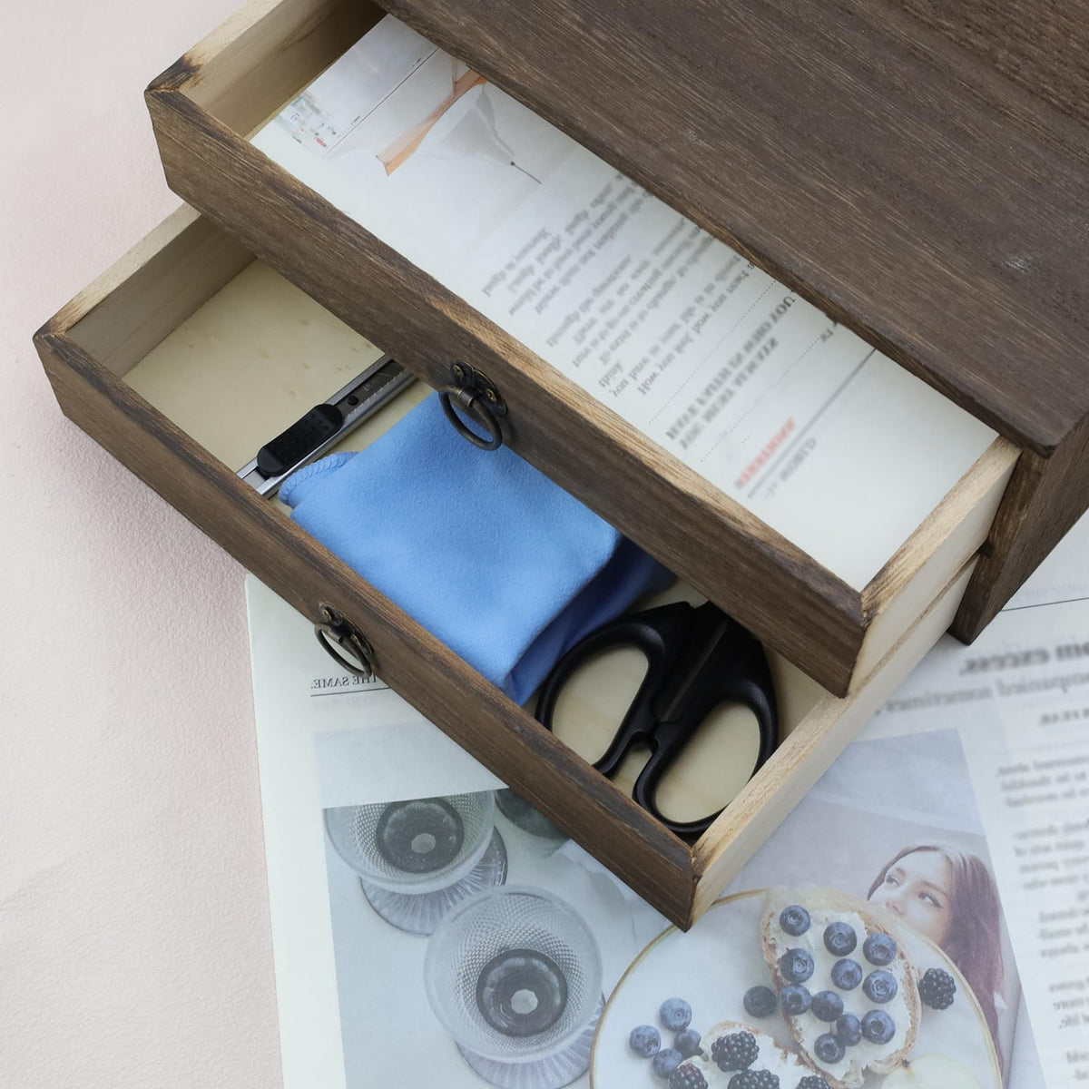 Wooden Desk Organizer with Drawer G442577