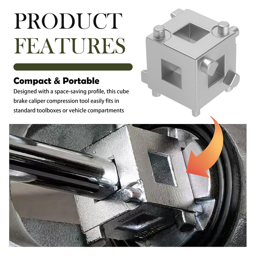 Brake Caliper Compression Tool with 3/8" Square Drive Hole X9618