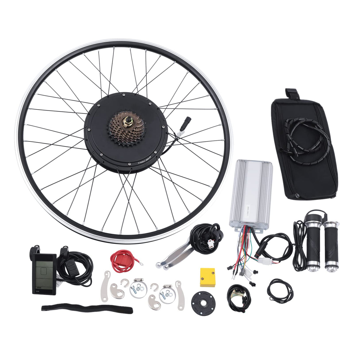 48V 1500W 700C Rear Wheel Electric Bike Conversion Kit with LCD Display V9517