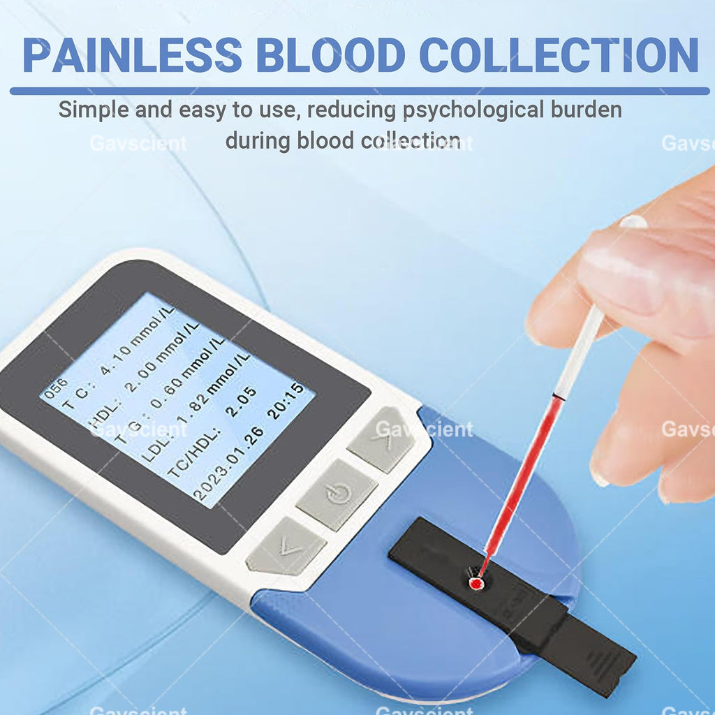 5 in 1 Lipid Test Meter Cholesterol Monitor Kit with 25 Strips B1070