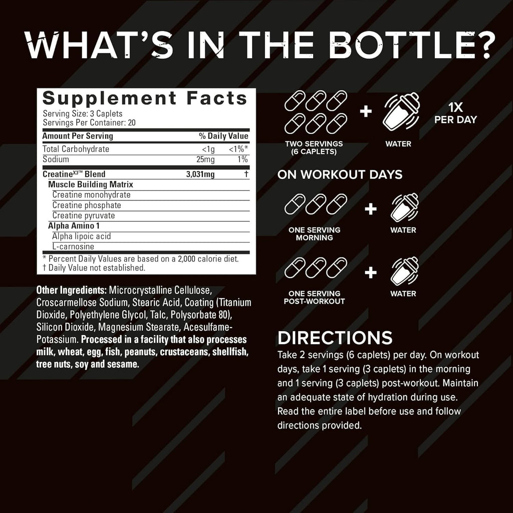 Creatine Capsules 60 Caplets G3166