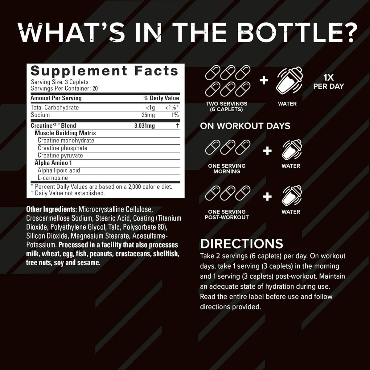 Creatine Capsules 60 Caplets G3166