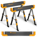 2 Pack Folding Saw Horses 2600 Lbs Adjustable Height P24040