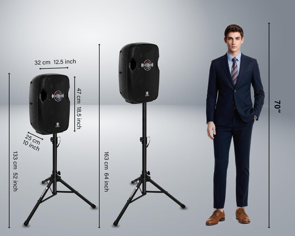 10-Inch Bluetooth PA Speaker System with Wired Microphone B896