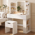 White Vanity Desk Set with LED Mirror H825