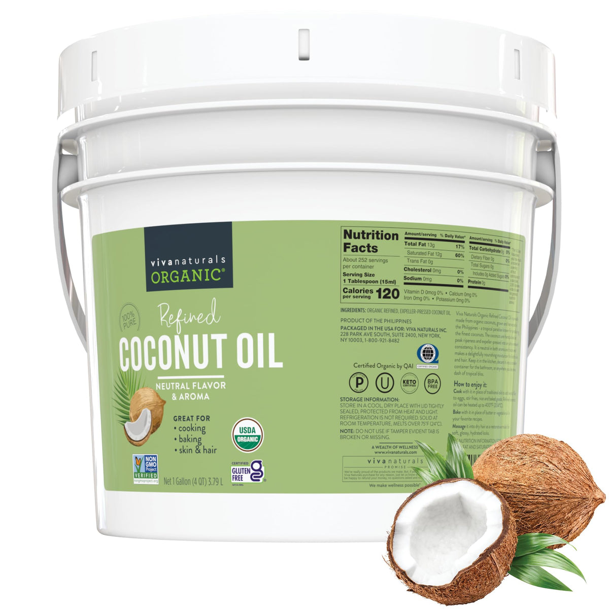 Organic Refined Coconut Oil 128 fl oz K427765