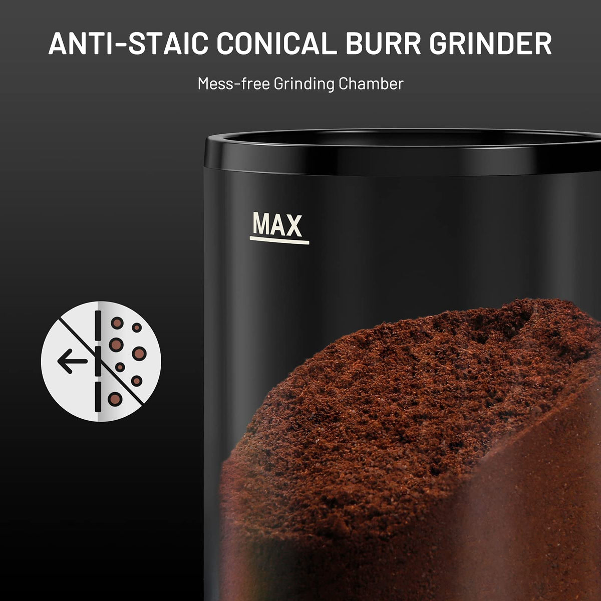 Electric Conical Burr Coffee Grinder with 35 Adjustable Grind Settings K474