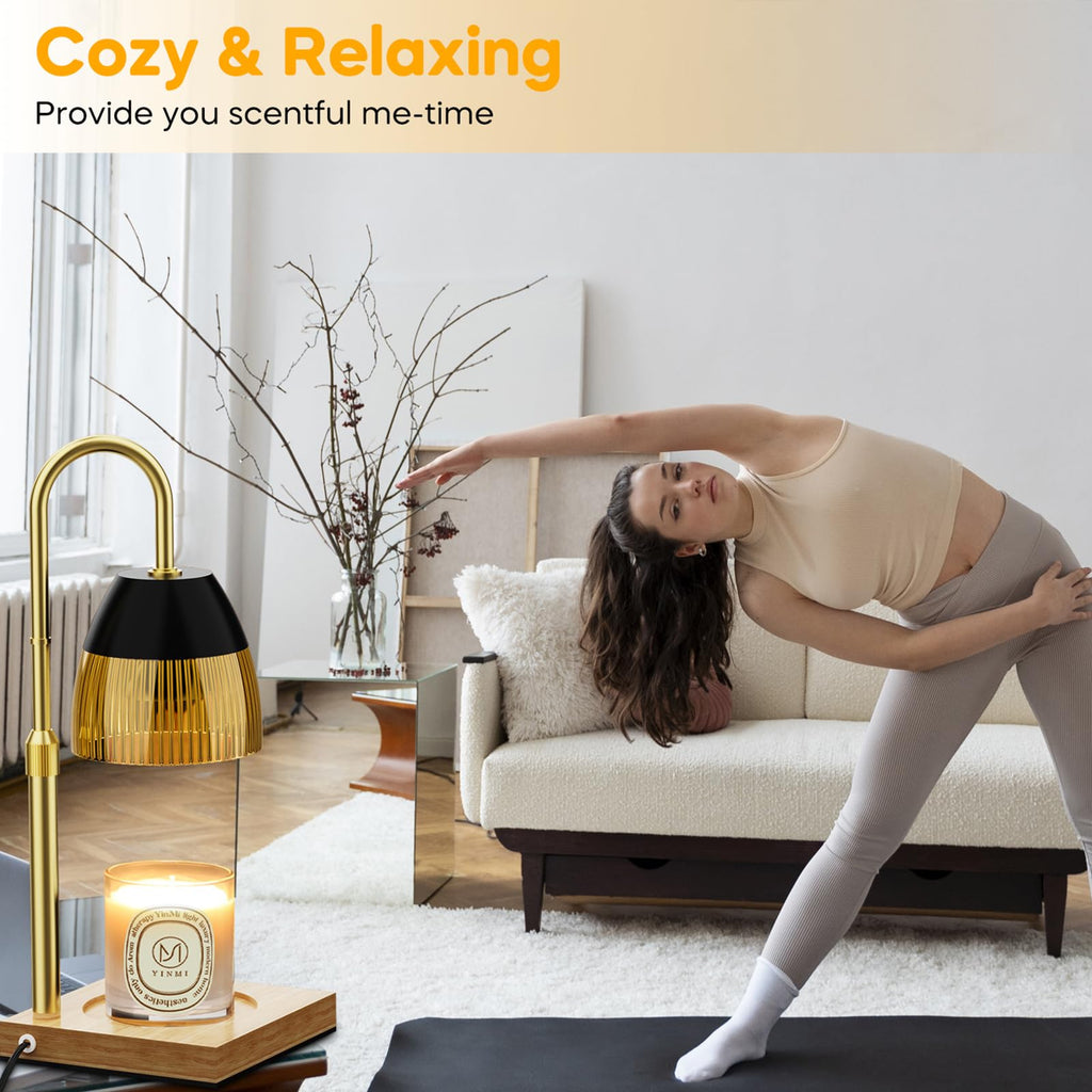 Candle Warmer Lamp with Timer Auto Off, Dimmable Height Adjustable Wax Melting Lamp P5218